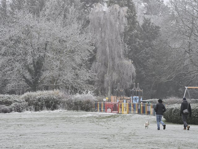 Snow arrived in Peterborough today