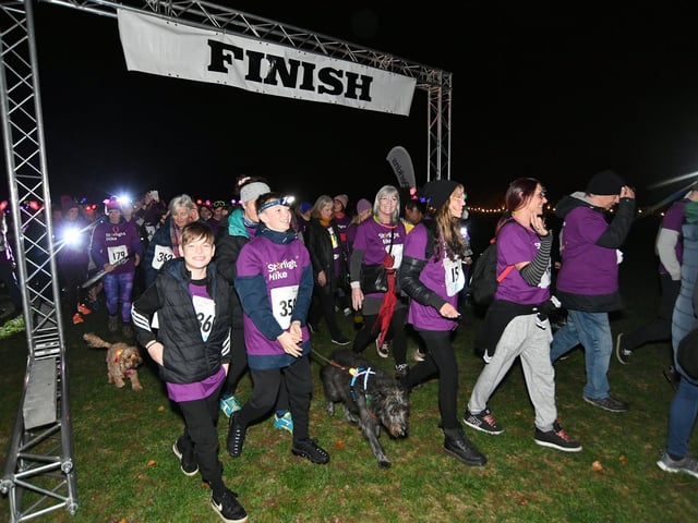 Walkers taking part in the hike in support of Sue Ryder.
