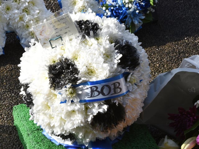 Funeral of local referee Robert Fielding at Peterborough Crematorium.