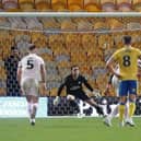 The injury time penalty that helped Mansfield knock Posh out of the Carabao Cup. Photo: Joe Dent/theposh.com..
