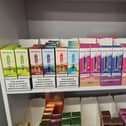 Some of the vapes sold at Corner Shop (photo: Lincolnshire Police).