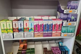 Some of the vapes sold at Corner Shop (photo: Lincolnshire Police).