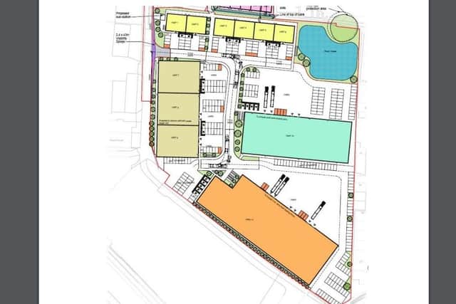 A proposed site layout for Area B.