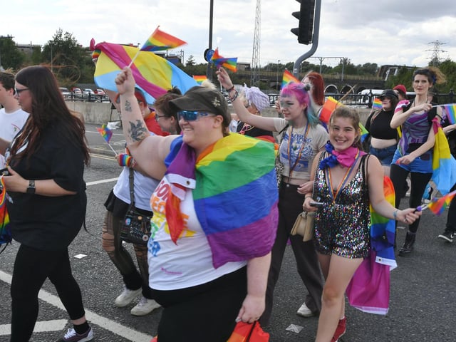 A parade was first held through the city centre.