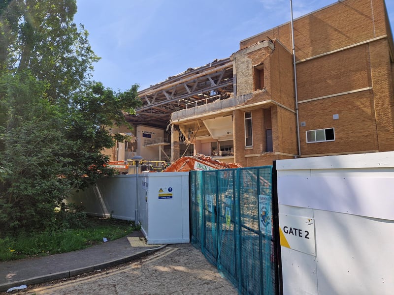 The demolition of the Regional Pool