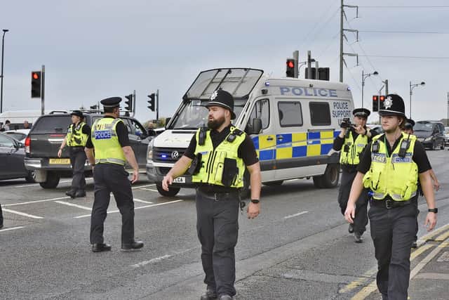 Fans clashed with police before the reverse fixture in Peterborough.