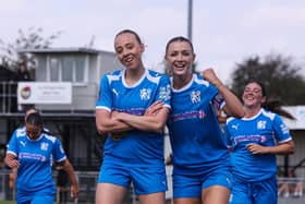 Posh top scorer Ellie May (left). Photo Darren Wiles