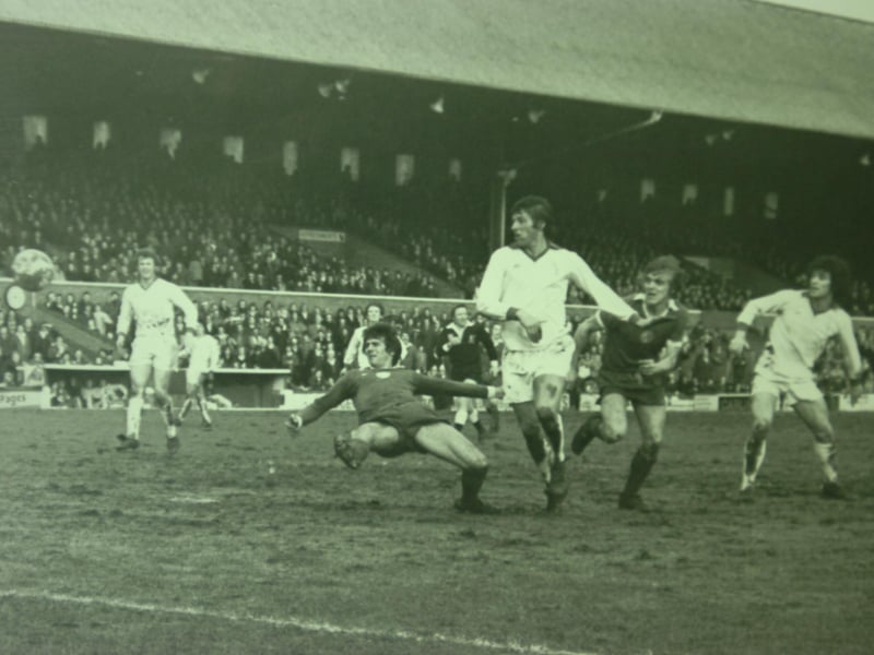 This FA Cup third round replay win earned Posh a trip to Old Trafford to play Manchester United in 1976. Posh had drawn 0-0 at Brian Clough's Forest in the original tie before Jon Nixon's first-half goal secured victory in the replay in front of almost 18,000 to set up an emotional return to Old Trafford for Posh manager Noel Cantwell who had skippered United to FA Cup success in the 1960s. Forest won promotion to the old First Division the following season, then won the title and then won the European Cup. Nixon is pictured in action for Posh.
