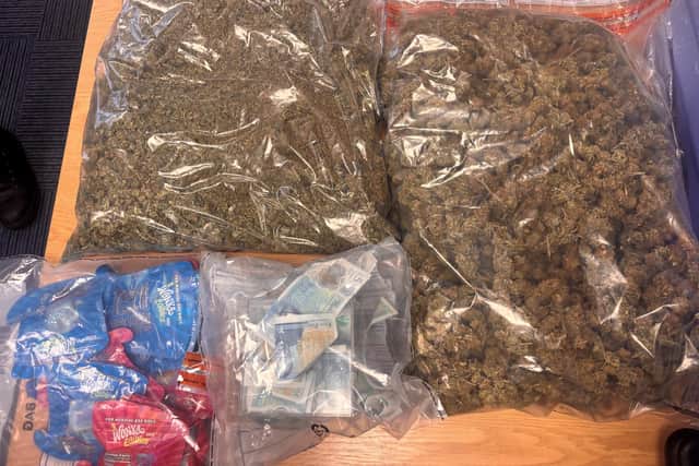 Some of the drugs and cash found by police in a house in Chatteris