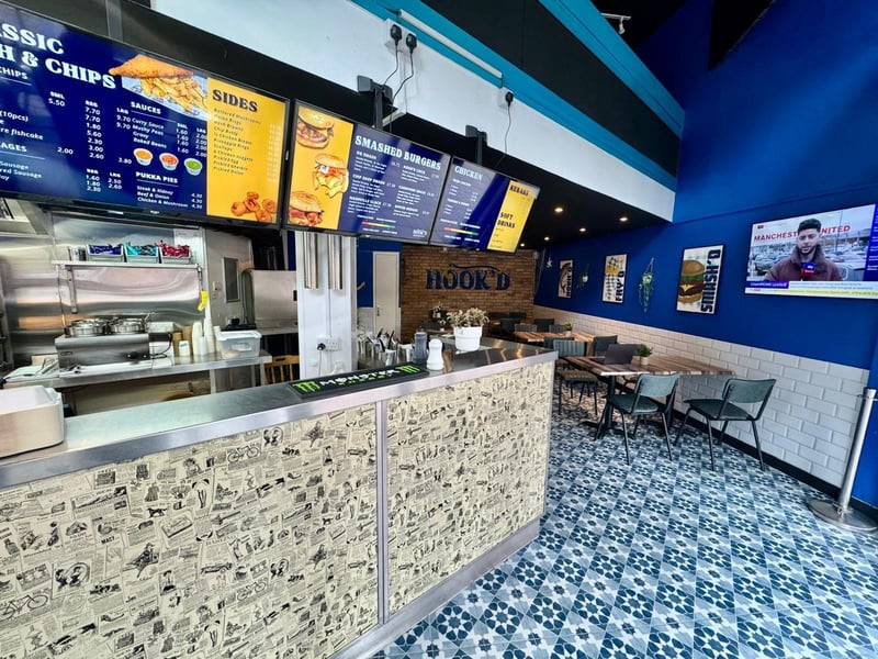 The New Hook'd fish and chips restaurant in Hereward Cross, Peterborough city centre