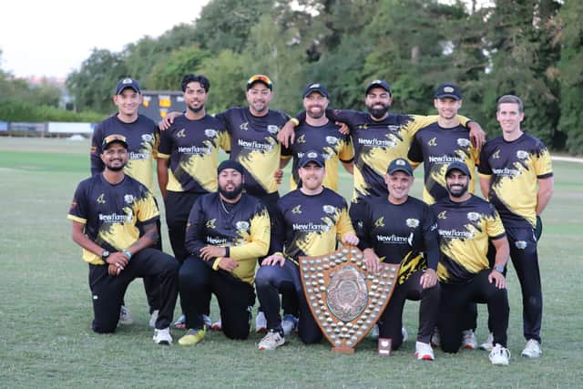 Peterborough Town's Stamford Shield-winning squad. Photo Andy Dann.