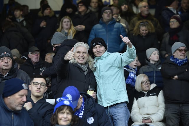 Peterborough United fans watch their side fall to a 3-0 defeat to Leeds United.