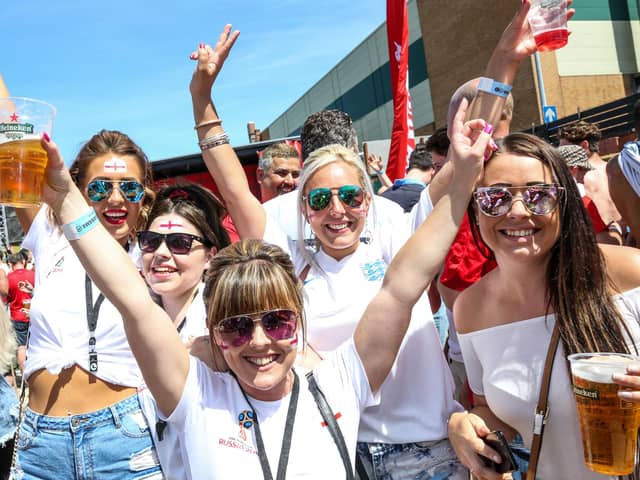England's  World Cup  street party at the Solstice in 2018.