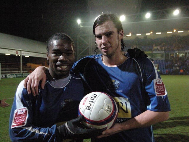 v Accrington Stanley, home, 15/1/8, Boyd also hit a hat-trick on a rain-sodden night. Mackail-Smith scored the other two goals in a great night for the 'Holy Trinity.'