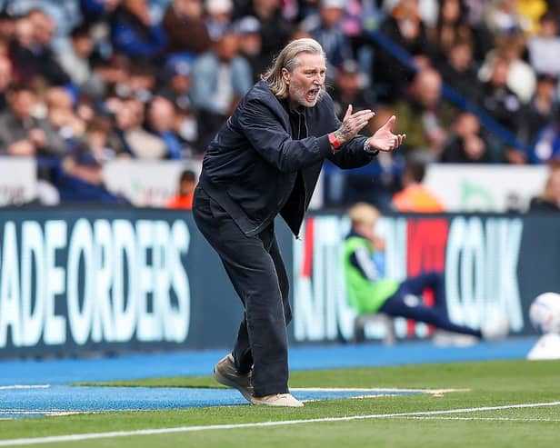Posh boss Robbie Savage on the touchline against Leicester City. Photo Joe Dent/theposh.com.