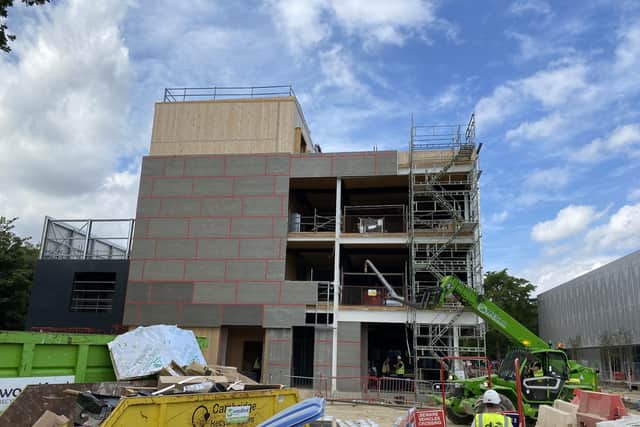 The new Research and Development Centre, near the new university in Peterborough, is taking shape.