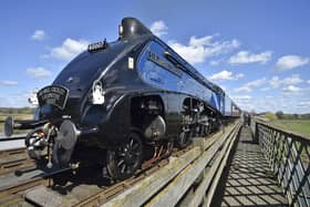 The Sir Nigel Gresley locomotive.