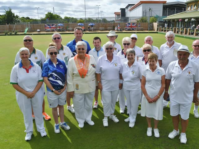 Bowlers gather ahead of the Northants County Bowls Championships at the Parkway Club.
