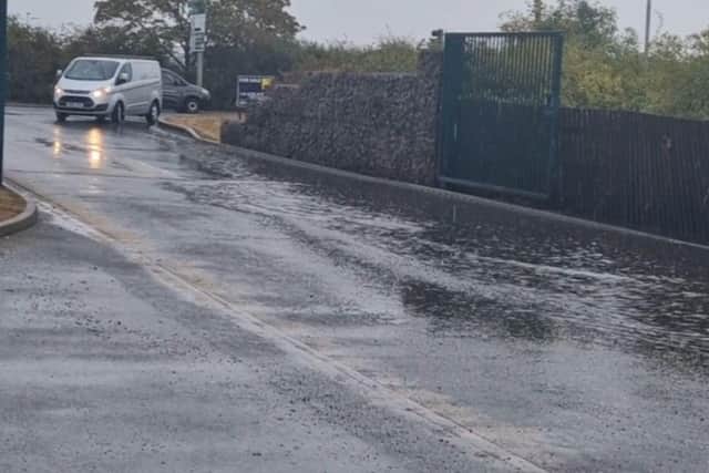 Drains struggled to cope in the rain