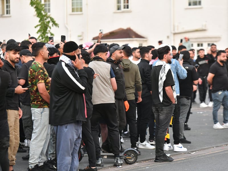 Large crowds were seen in the city.