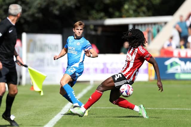 Hector Kyprianou in action on his return from injury. Photo: Joe Dent.