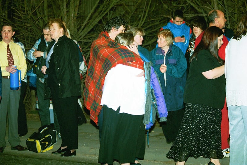 Fire at the premises of Ideal World in Peterborough in 2001