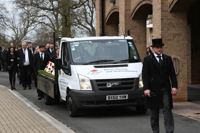 Peter Sansby funeral at Peterborough Crematorium