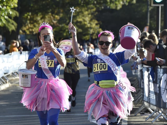 Hundreds took part in the fun run on Sunday morning