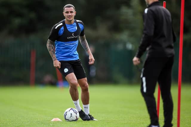 Oliver Norburn in training for Posh this week. Photo: Joe Dent.
