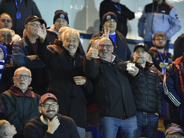 Peterborough United fans enjoy last night's win over Accrington Stanley.