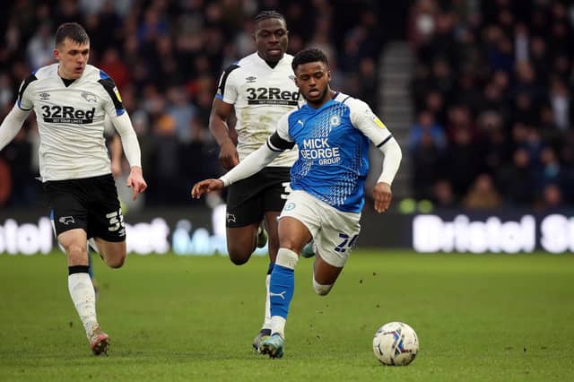 Bali Mumba in action for Posh. Photo: Joe Dent/theposh.com