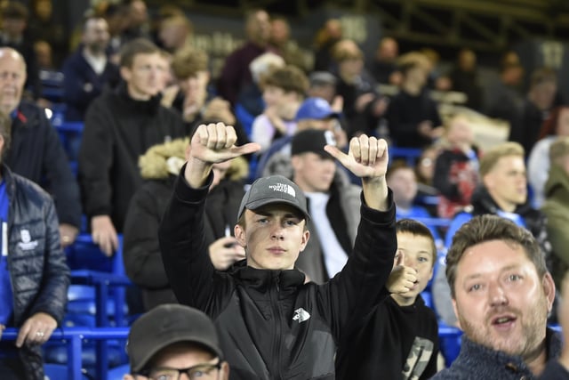 Peterborough United fans enjoy the 3-0 win over Cheltenham Town.