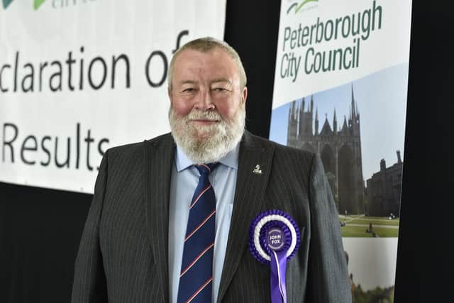 Peterborough First councillor John Fox (image: David Lowndes)