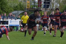 Siosifa Ma'asi scored a try for Oundle in the Papa Johns Cup Final. Photo Kev Goodacre.