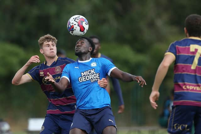 Idris Kanu in action for Posh Under 21s against QPR. Photo: Joe Dent/theposh.com