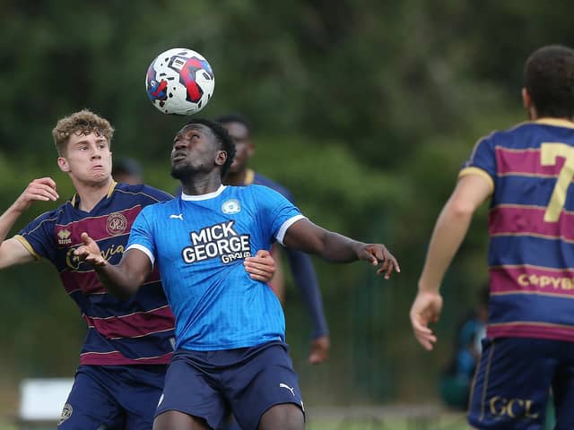 Idris Kanu in action for Posh Under 21s against QPR. Photo: Joe Dent/theposh.com