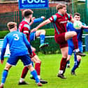 Robbie Ellis scored for Bourne against Clipstone. Photo: Dave Mears