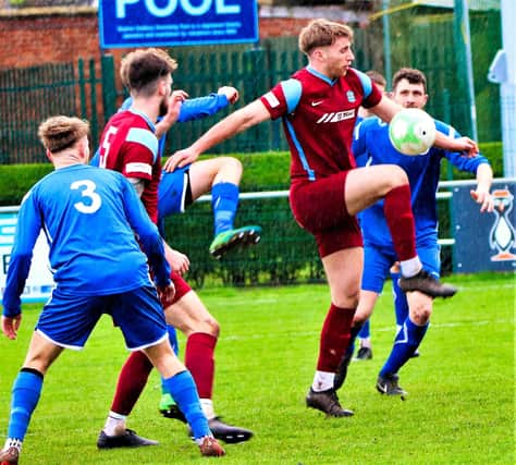 Robbie Ellis scored for Bourne against Clipstone. Photo: Dave Mears