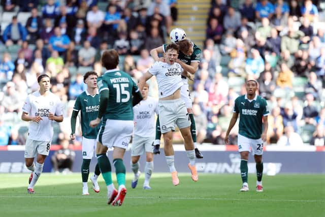 Harry Leonard in action for Posh at Plymouth. Photo Joe Dent/theposh.com