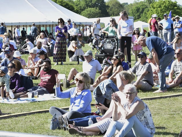 Crowds at Ferry Meadows.