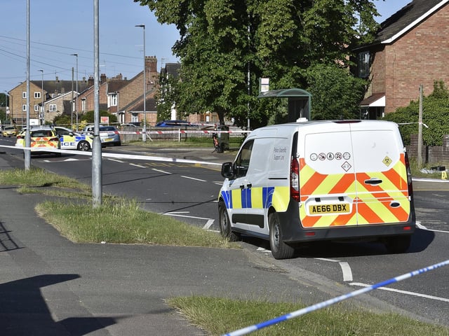A large cordon in place this morning.