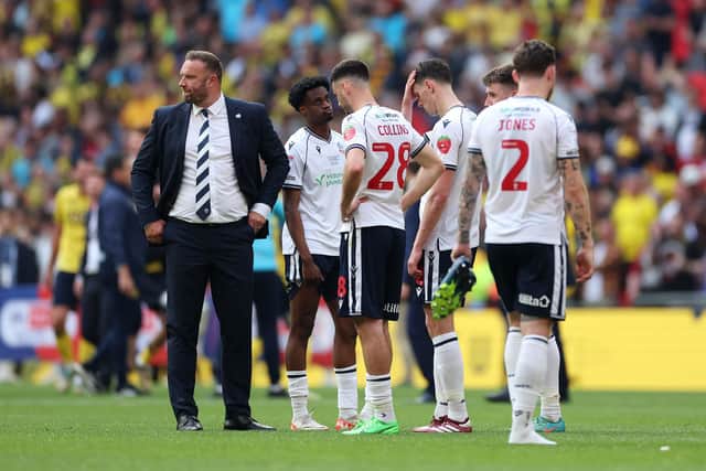 Ian Evatt after losing the 2024 League One play-off final with Bolton Wanderers. Photo Michael Steele Getty Images.