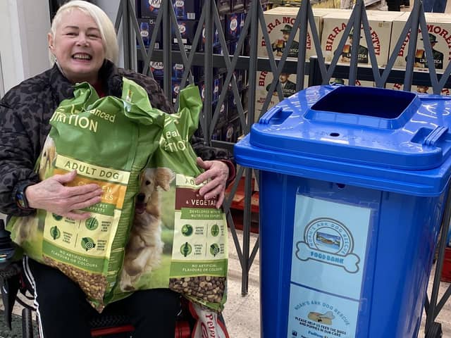 Hampton woman Claire Thompson is leading a campaign to establish a network of foodbank bins for rescue dogs across the UK.
