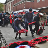 Remembrance Sunday parade and wreath laying at the City War Memorial