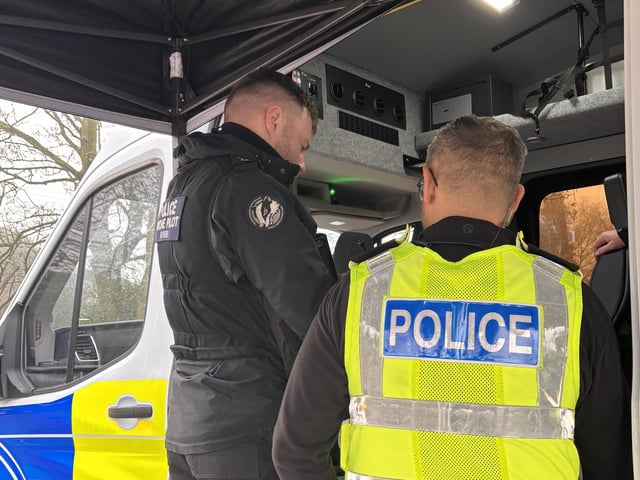 Police at the check site