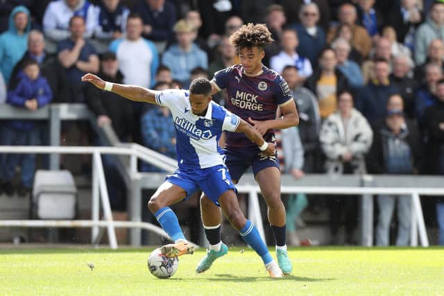 James Dornelly in action for Posh at Bristol Rovers last weekend. Photo: Joe Dent/theposh.com