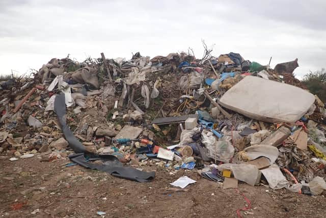 Some of the rubbish found at the site