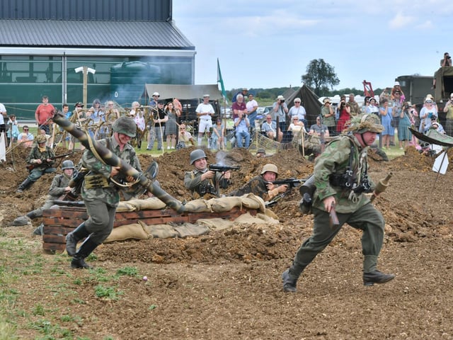 A re-enactment battle of the Normandy invasion was staged at the Crowland and Thorney 1940s weekend at Parm Farm, Thorney. The event celebrated the 80th anniversary of D-Day.