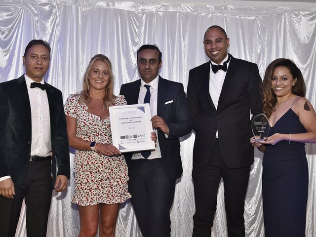 Health Care Excellence winner Neil Modha from Thistlemoor and Jaspal Singh from My Gym
