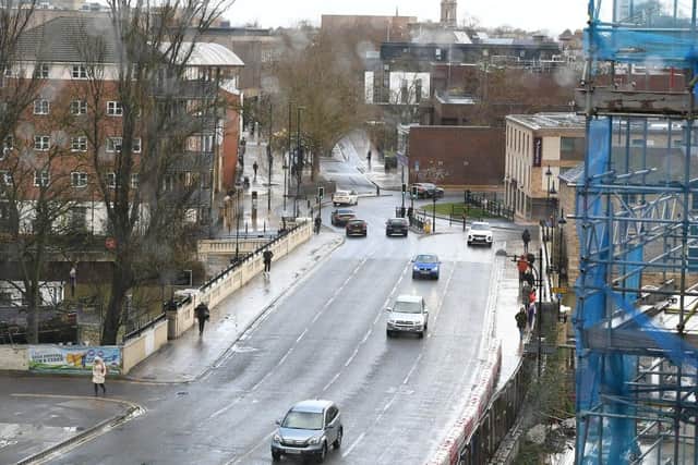 Town Bridge in Peterborough city centre.